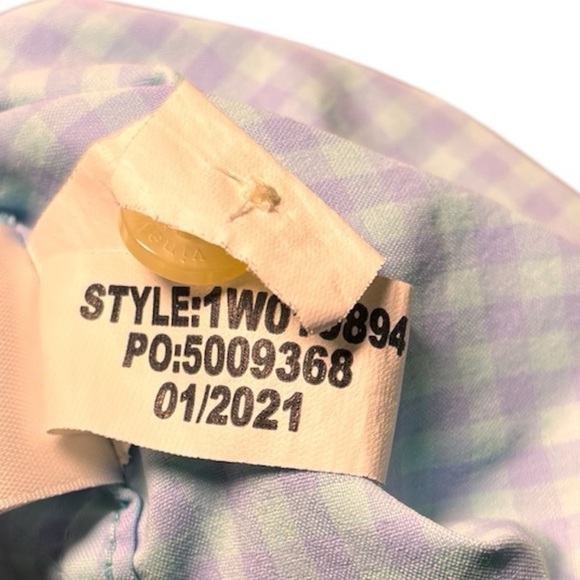 Vineyard Vines Performance OTG Blue Purple Gingham button up shirt in size 2XL - Picture 5 of 8